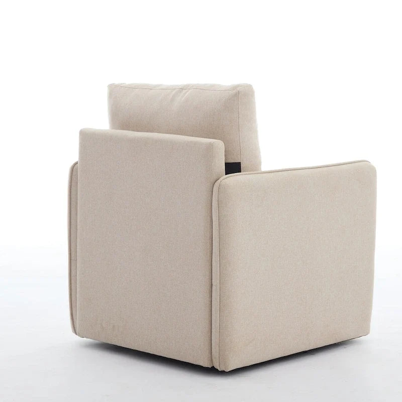 Fauteuil pivotant en lin