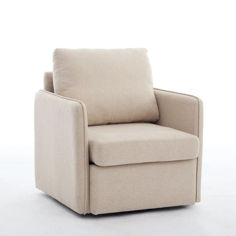 Fauteuil pivotant en lin