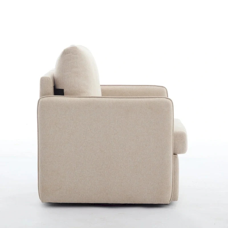 Fauteuil pivotant en lin
