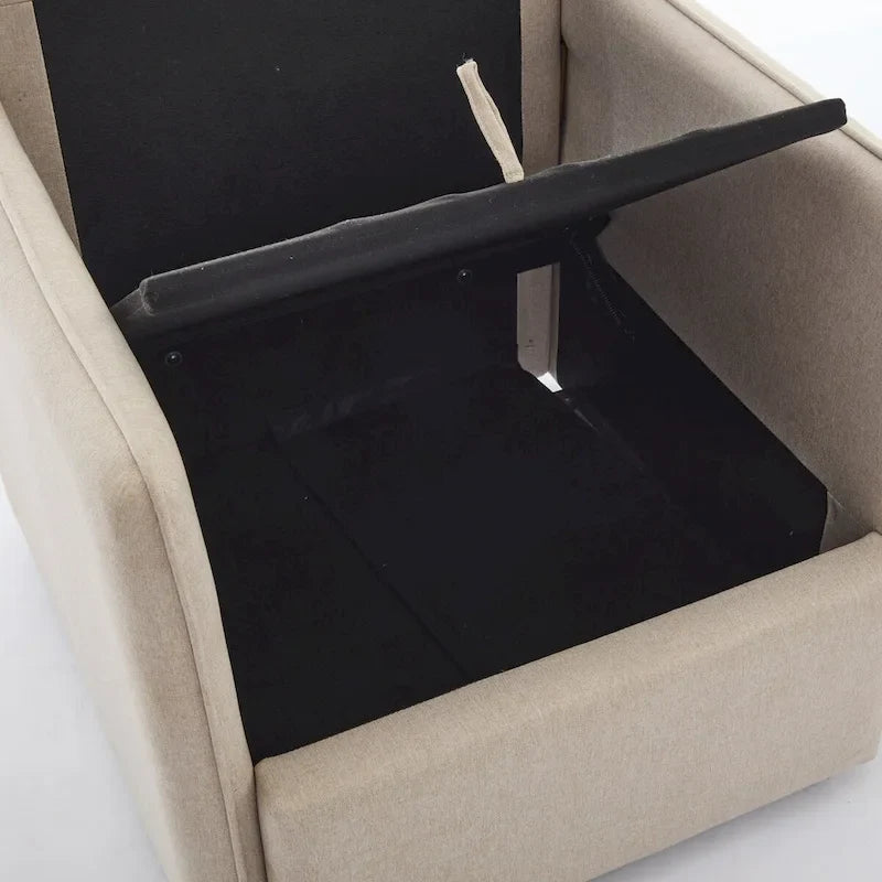 Fauteuil pivotant en lin
