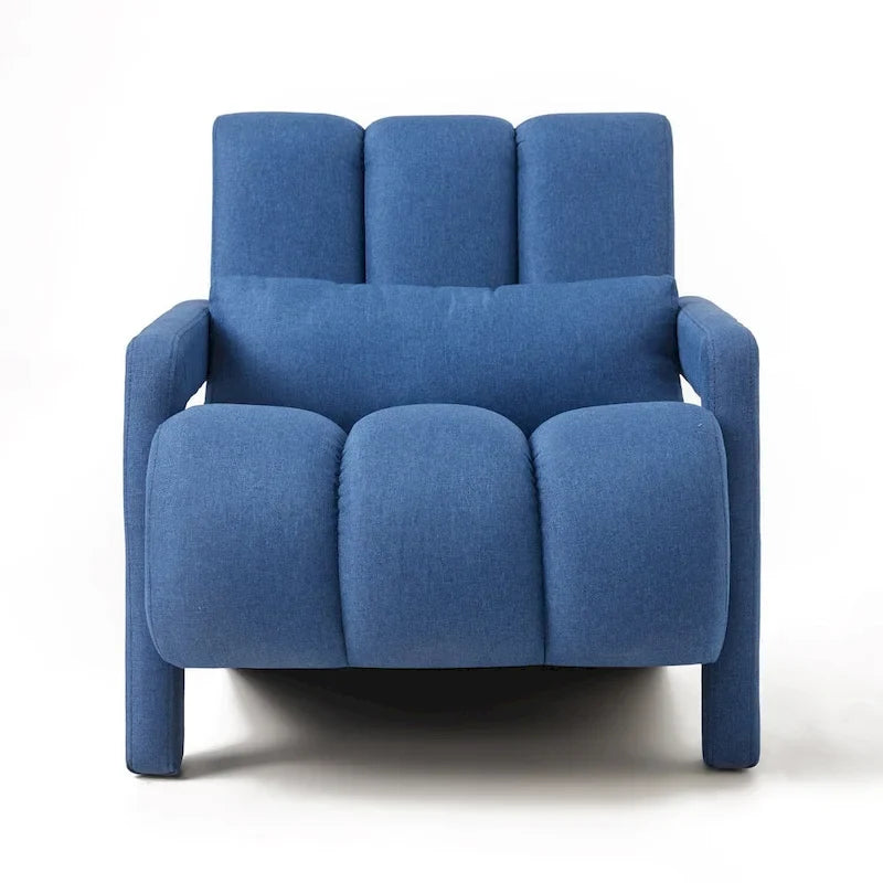 Modern Linen Upholstered Accent Chair with 1 Pillow, Set of 1