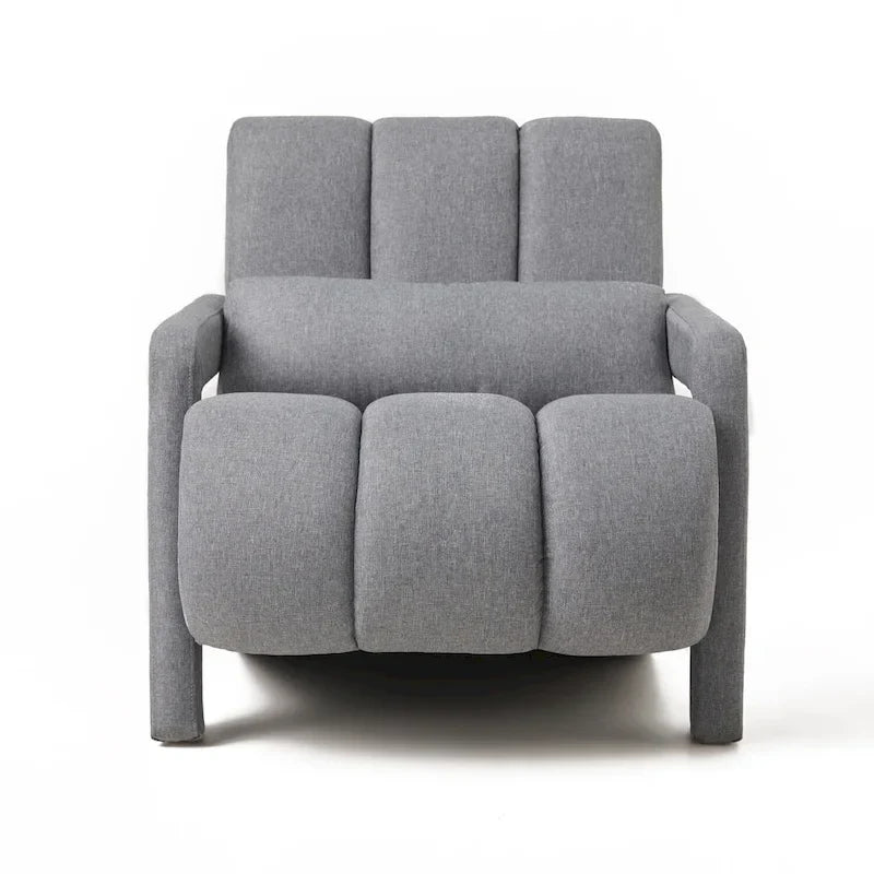 Modern Linen Upholstered Accent Chair with 1 Pillow, Set of 1