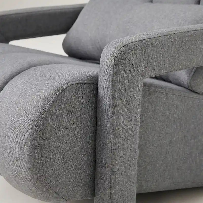 Modern Linen Upholstered Accent Chair with 1 Pillow, Set of 1