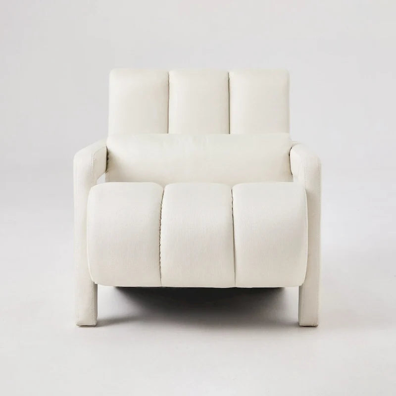 Modern Linen Upholstered Accent Chair with 1 Pillow, Set of 1