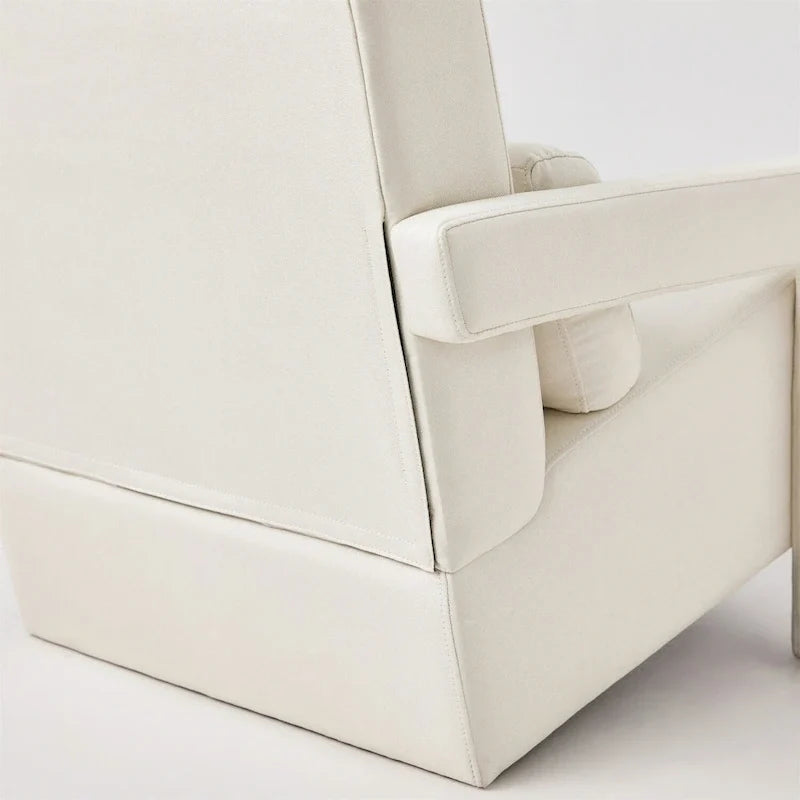 Modern Linen Upholstered Accent Chair with 1 Pillow, Set of 1
