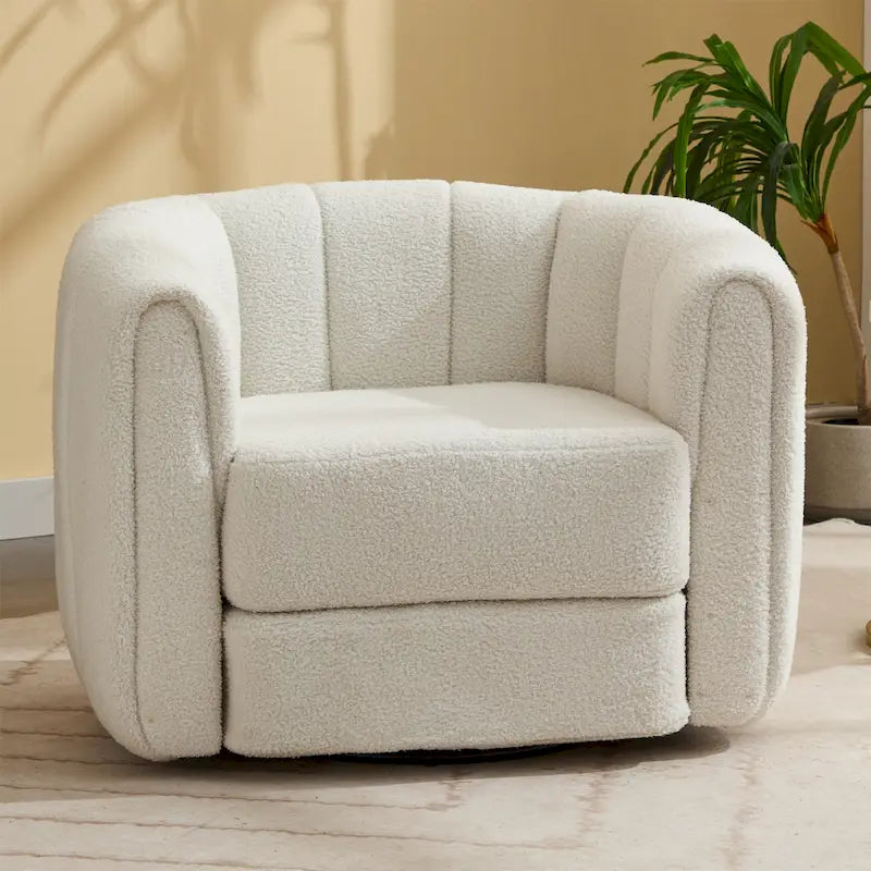 Modern Upholstered Swivel Accent Barrel Chair
