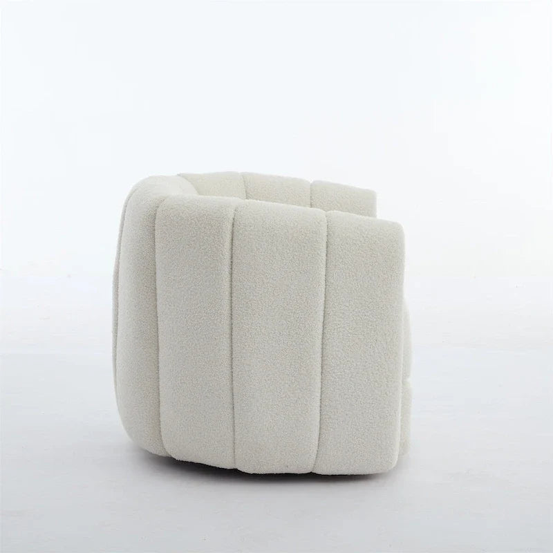 Fauteuil d'appoint pivotant moderne en tissu