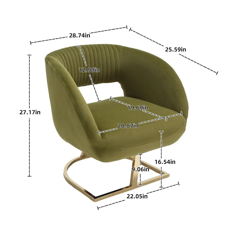 Upholstered Tufted Living Room Chair