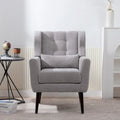 Upholstered Accent Chairs, Armchair Club Chair With Wooden Leg For Living room, Bedroom Reading Room
