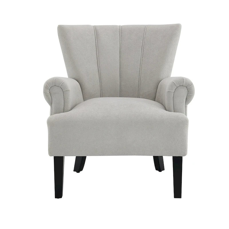 Upholstered Accent Chairs, Armchair Club Chair With Wooden Leg For Living room, Bedroom Reading Room