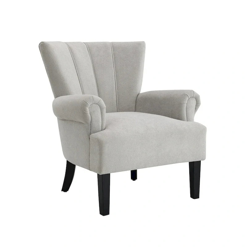 Upholstered Accent Chairs, Armchair Club Chair With Wooden Leg For Living room, Bedroom Reading Room