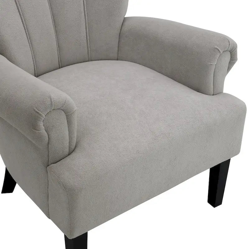 Upholstered Accent Chairs, Armchair Club Chair With Wooden Leg For Living room, Bedroom Reading Room
