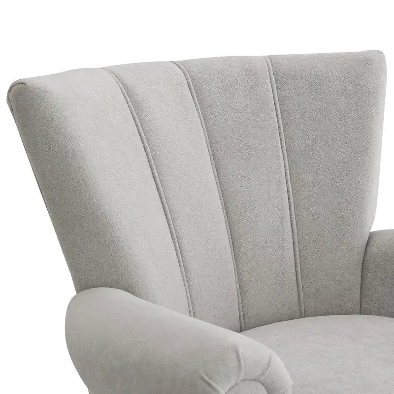 Upholstered Accent Chairs, Armchair Club Chair With Wooden Leg For Living room, Bedroom Reading Room