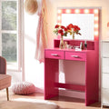 Coiffeuse Roomfitters avec lumières, coiffeuse avec 2 tiroirs, table de toilette avec miroir, coiffeuse avec rangement