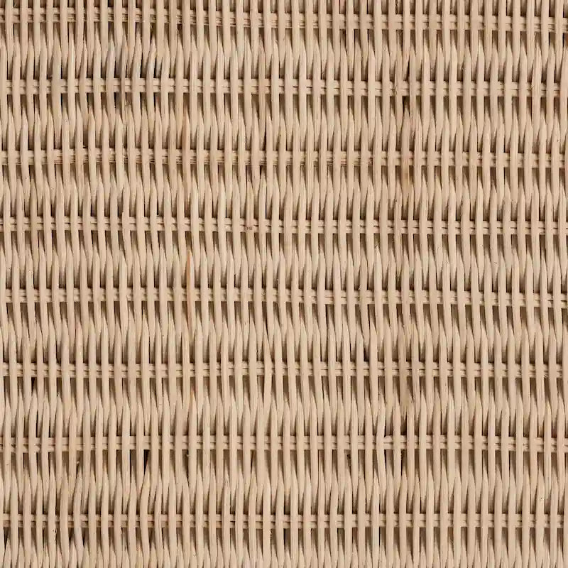 Cassettiera Lanica Japandi con 6 cassetti in rattan intrecciato sbiancato al sole