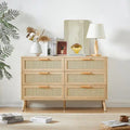 Commode de chambre à façades en rotin