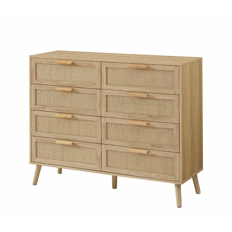 Commode de chambre à façades en rotin