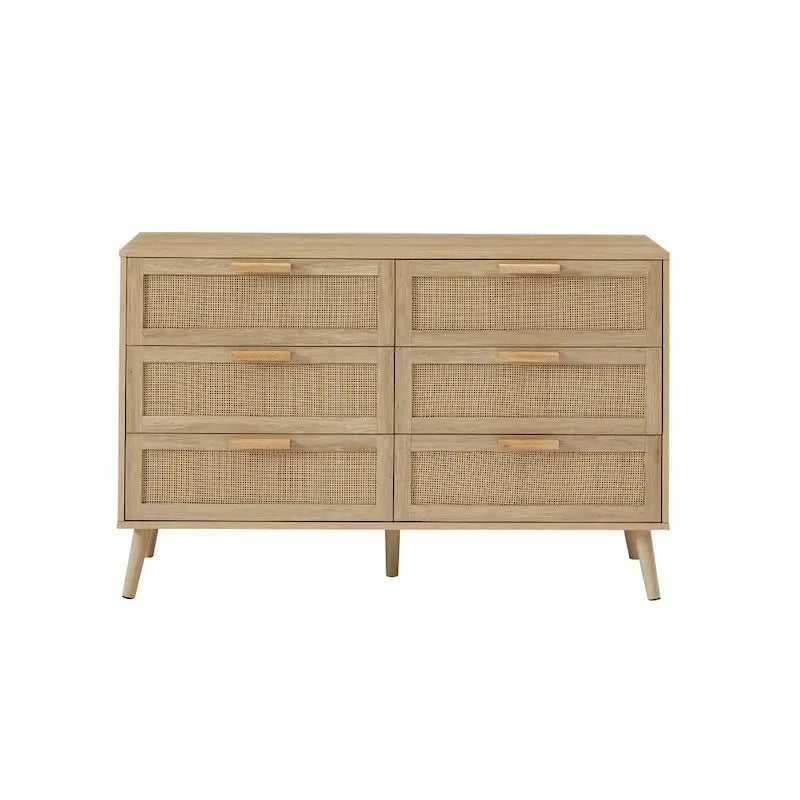 Commode de chambre à façades en rotin