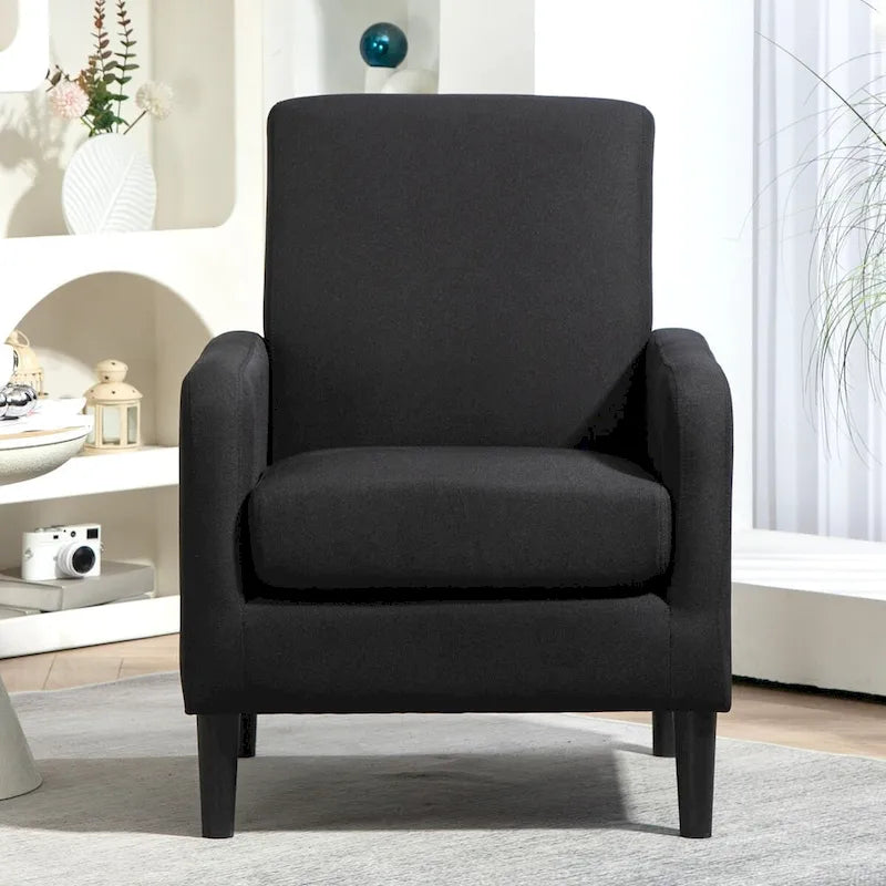 Fauteuil de style minimaliste et élégant US Pride Furniture, avec structure en bois massif et nouvelle éponge douce