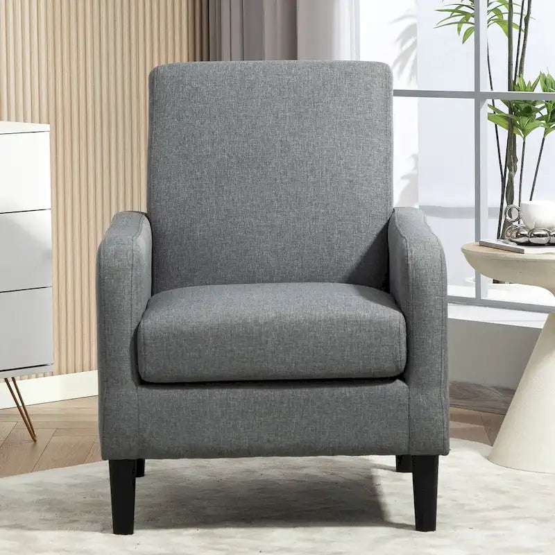 Fauteuil de style minimaliste et élégant US Pride Furniture, avec structure en bois massif et nouvelle éponge douce
