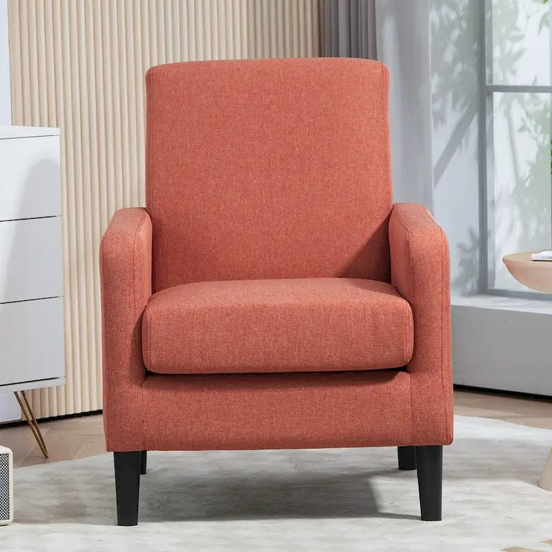 Fauteuil de style minimaliste et élégant US Pride Furniture, avec structure en bois massif et nouvelle éponge douce