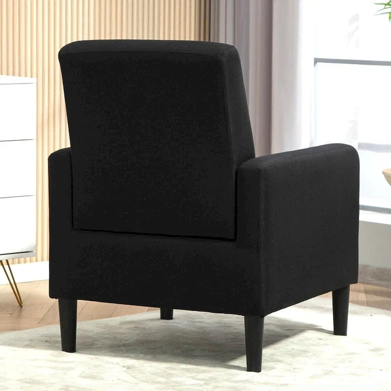 Fauteuil de style minimaliste et élégant US Pride Furniture, avec structure en bois massif et nouvelle éponge douce