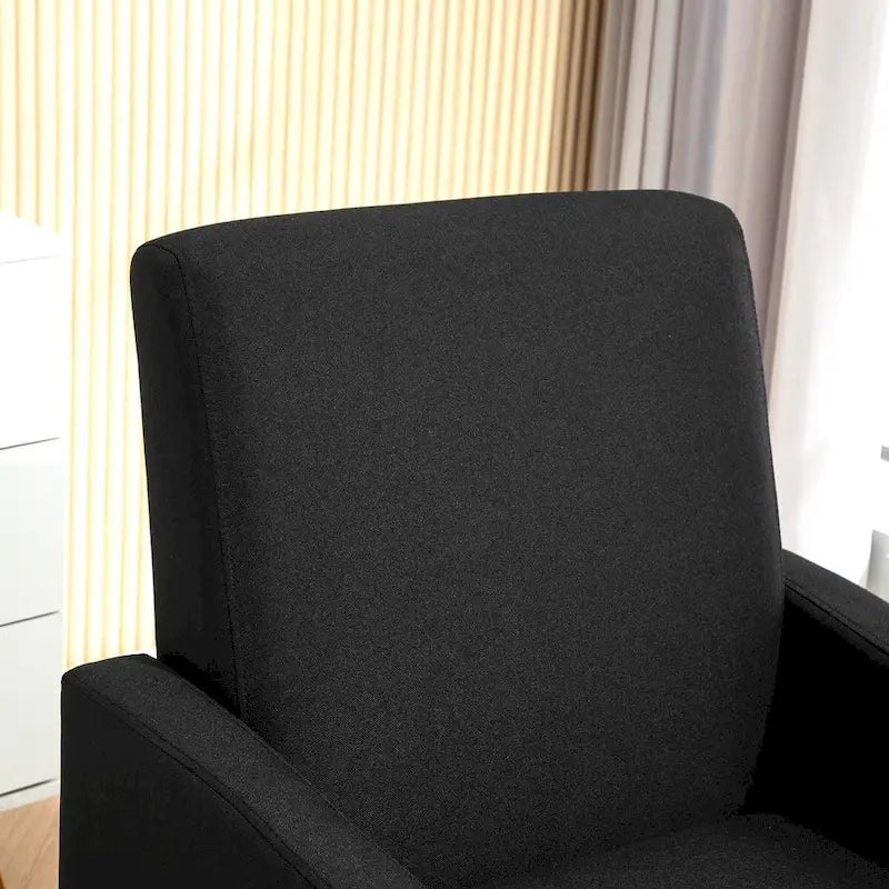 Fauteuil de style minimaliste et élégant US Pride Furniture, avec structure en bois massif et nouvelle éponge douce