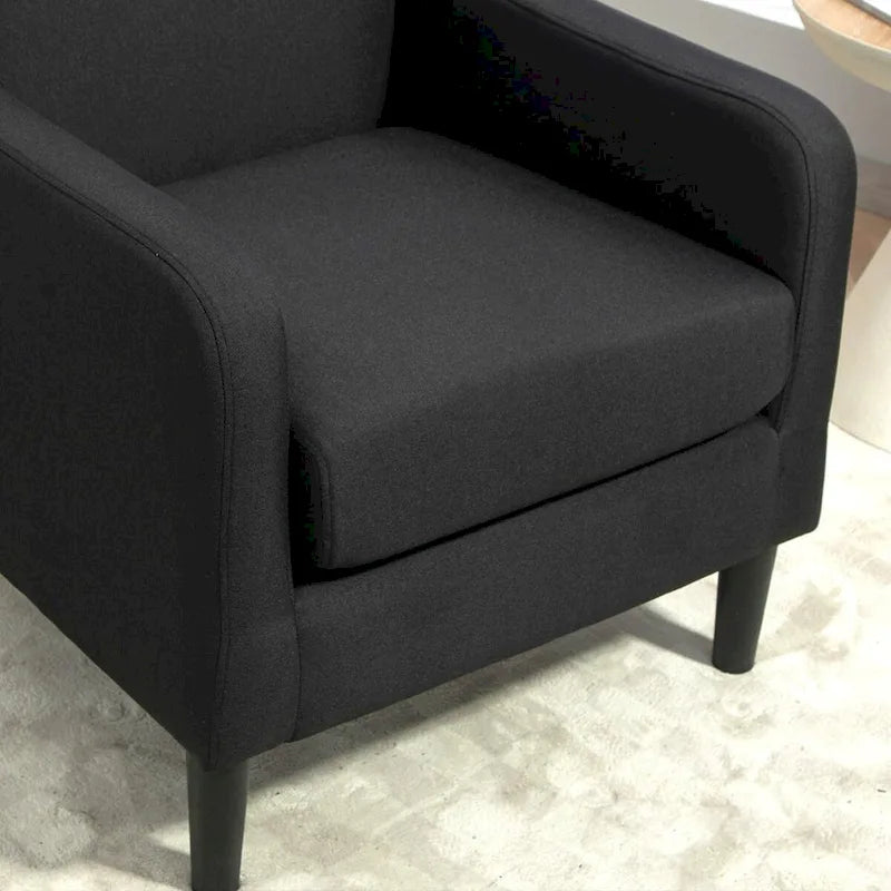 Fauteuil de style minimaliste et élégant US Pride Furniture, avec structure en bois massif et nouvelle éponge douce