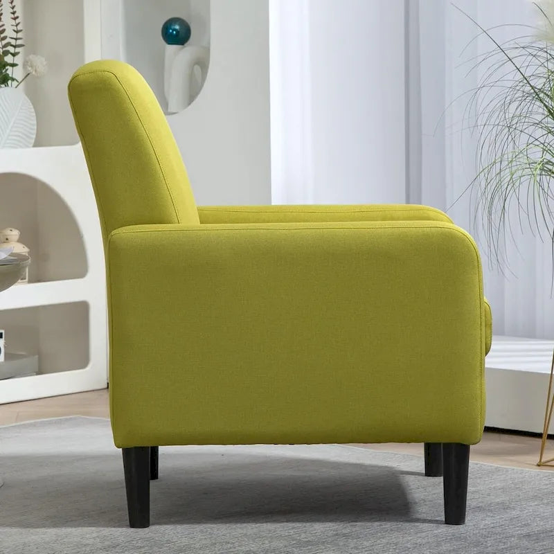 Fauteuil de style minimaliste et élégant US Pride Furniture, avec structure en bois massif et nouvelle éponge douce