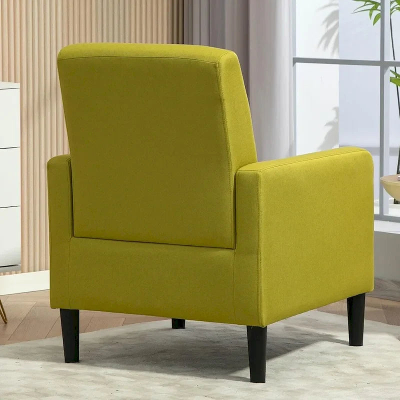 Fauteuil de style minimaliste et élégant US Pride Furniture, avec structure en bois massif et nouvelle éponge douce