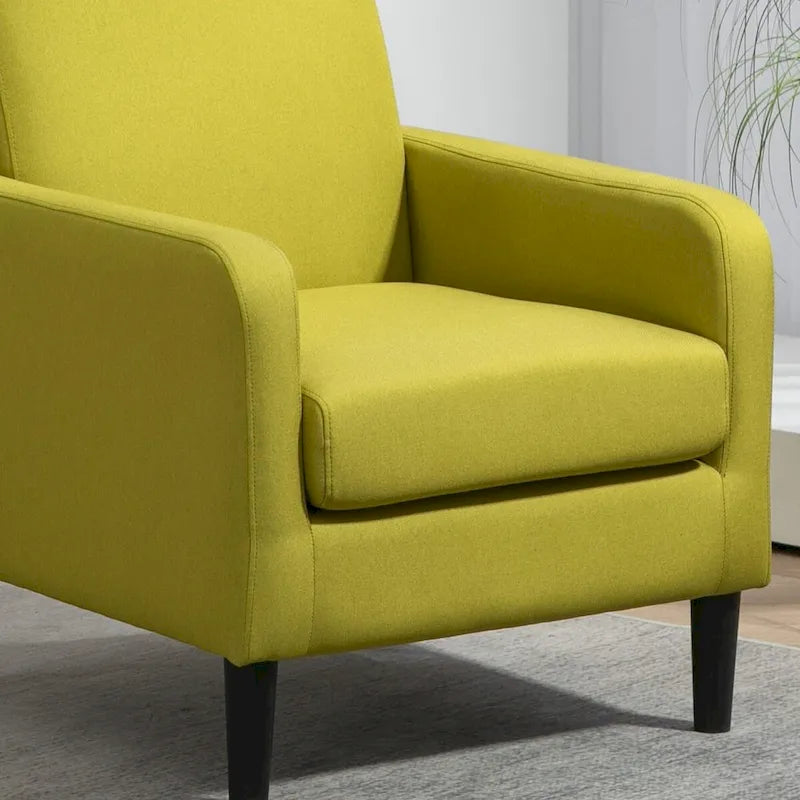 Fauteuil de style minimaliste et élégant US Pride Furniture, avec structure en bois massif et nouvelle éponge douce