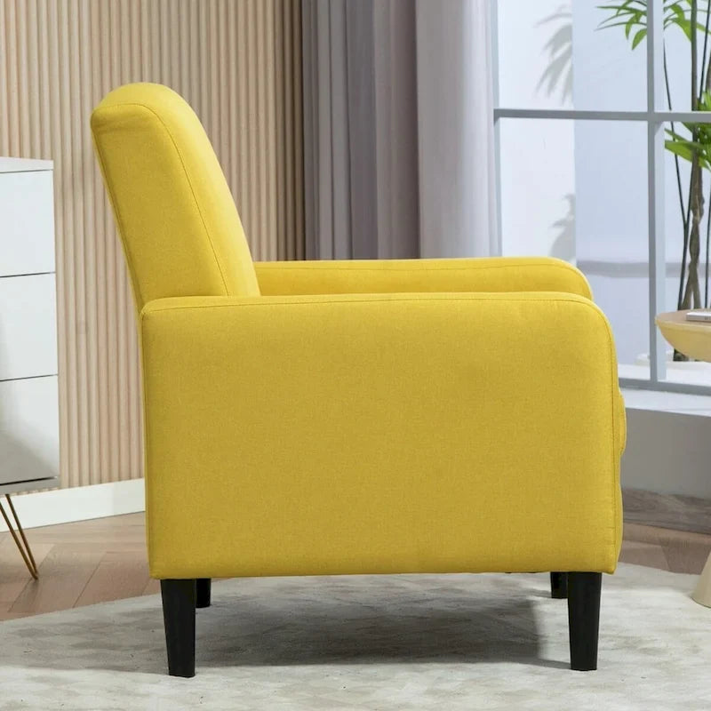 Fauteuil de style minimaliste et élégant US Pride Furniture, avec structure en bois massif et nouvelle éponge douce