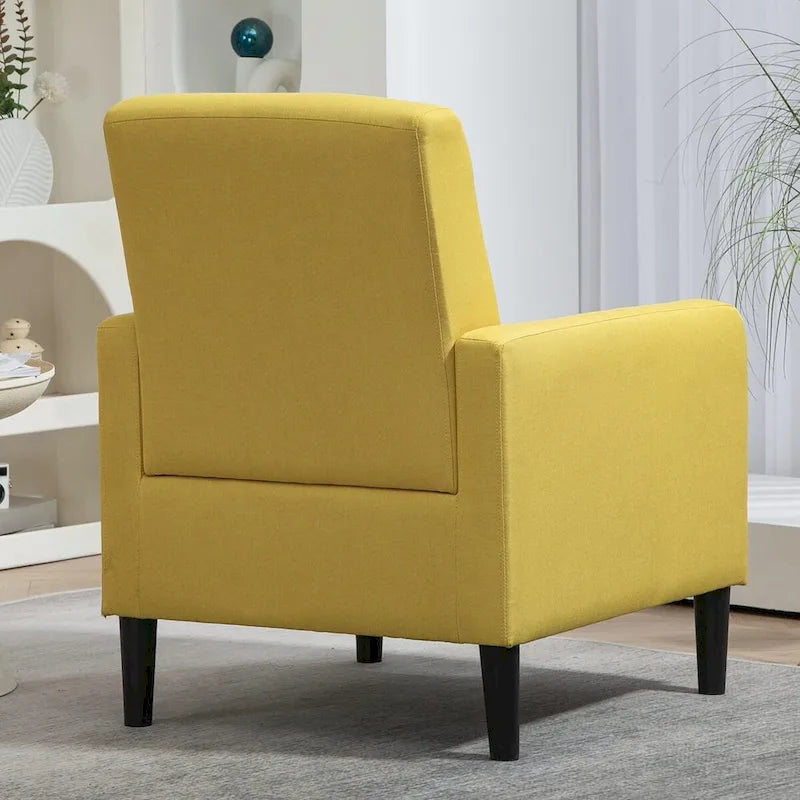 Fauteuil de style minimaliste et élégant US Pride Furniture, avec structure en bois massif et nouvelle éponge douce