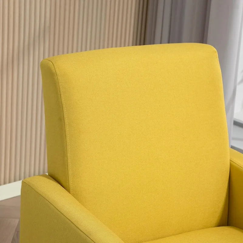 Fauteuil de style minimaliste et élégant US Pride Furniture, avec structure en bois massif et nouvelle éponge douce