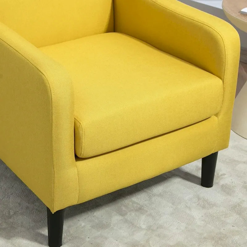 Fauteuil de style minimaliste et élégant US Pride Furniture, avec structure en bois massif et nouvelle éponge douce
