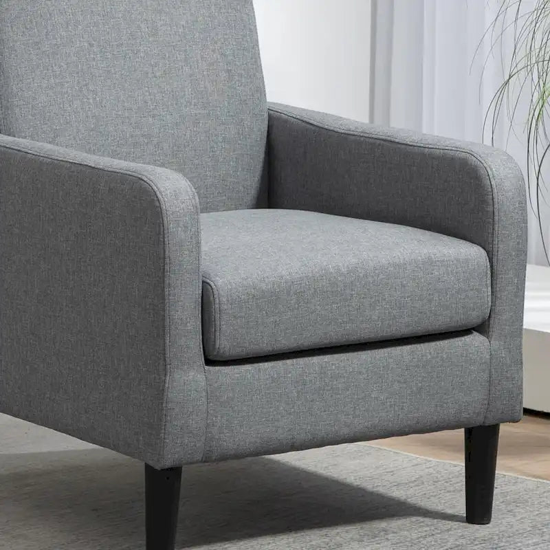 Fauteuil de style minimaliste et élégant US Pride Furniture, avec structure en bois massif et nouvelle éponge douce