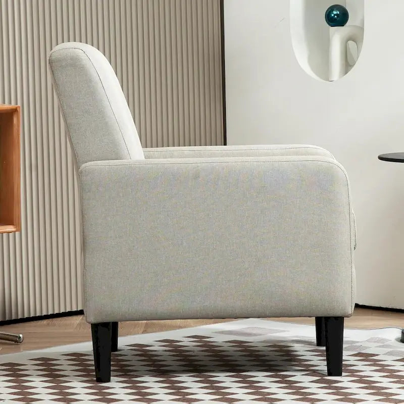 Fauteuil de style minimaliste et élégant US Pride Furniture, avec structure en bois massif et nouvelle éponge douce