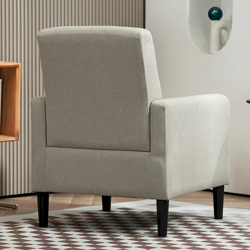 Fauteuil de style minimaliste et élégant US Pride Furniture, avec structure en bois massif et nouvelle éponge douce