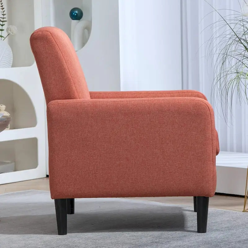 Fauteuil de style minimaliste et élégant US Pride Furniture, avec structure en bois massif et nouvelle éponge douce