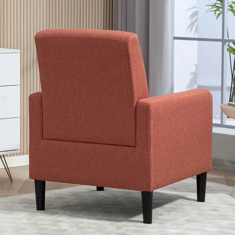 Fauteuil de style minimaliste et élégant US Pride Furniture, avec structure en bois massif et nouvelle éponge douce