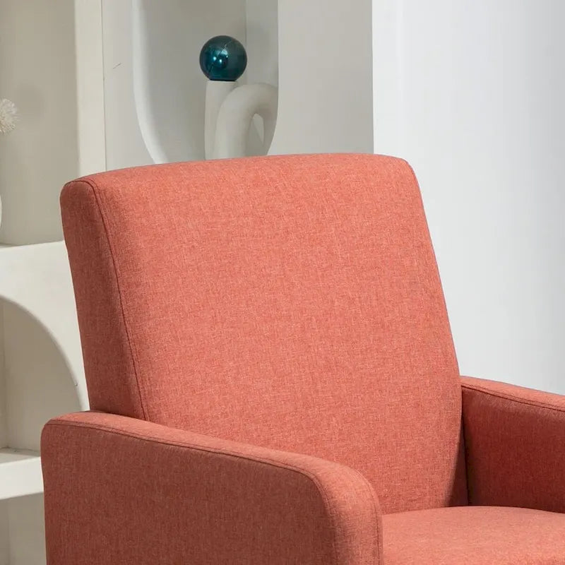 Fauteuil de style minimaliste et élégant US Pride Furniture, avec structure en bois massif et nouvelle éponge douce