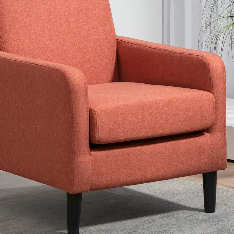 Fauteuil de style minimaliste et élégant US Pride Furniture, avec structure en bois massif et nouvelle éponge douce