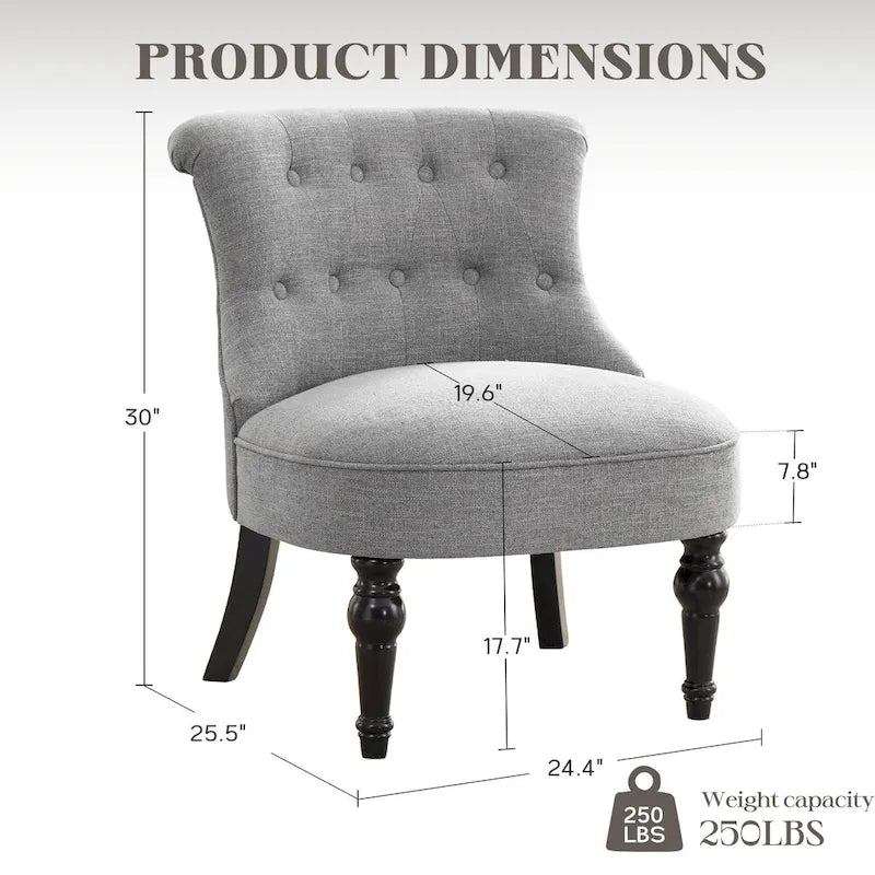 Tufted Upholstered Accent Chairs Set of 2