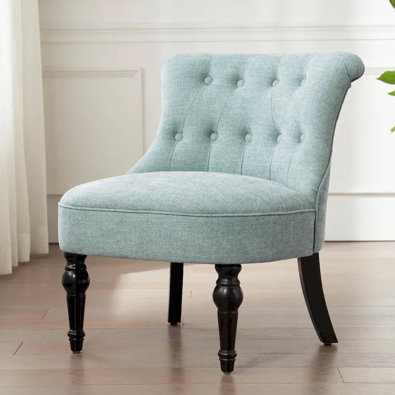 Tufted Upholstered Accent Chairs Set of 2