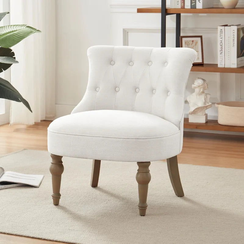 Tufted Upholstered Accent Chairs Set of 2