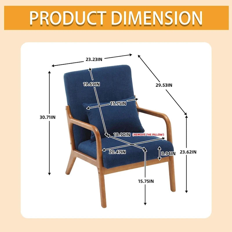 Fauteuil de salon en velours/cuir et bois de style moderne du milieu du siècle (lot de 2)