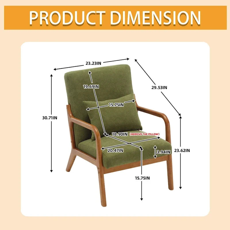 Fauteuil de salon en velours/cuir et bois de style moderne du milieu du siècle (lot de 2)