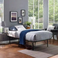 Cadre de lit en acier inoxydable "Brown Horizon" – Taille simple