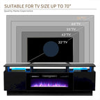 Mobile TV con caminetto da 70" con caminetto elettrico da 36"