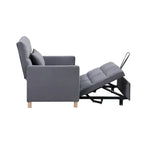 Divano letto 3 in 1 convertibile, poltrona e lettino, nero